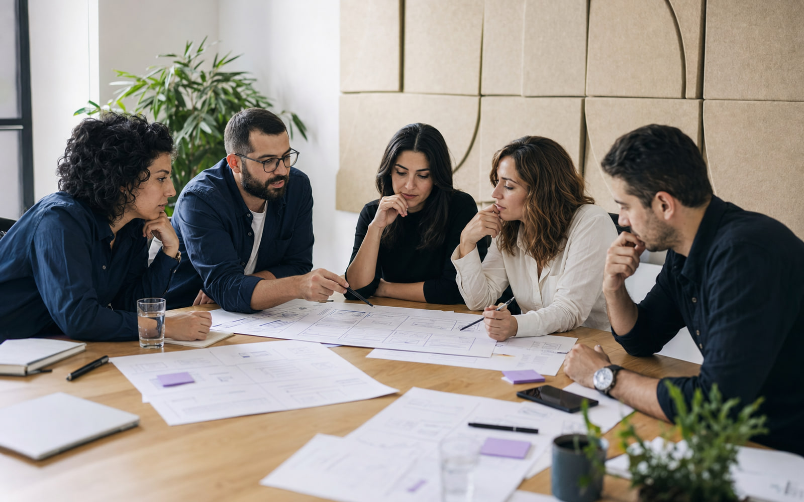 Vomenta team collaborating in the office